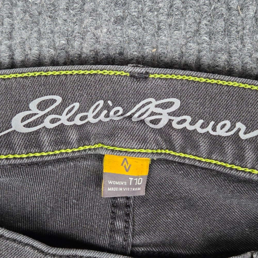 Eddie Bauer Women's T 10 Gray Slim Straight Slightly Curvy Fit Jeans Pants - Picture 3 of 9